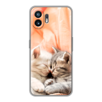 Силиконовый чехол на Nothing Phone (2) с принтом Котята