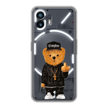 Силиконовый чехол на Nothing Phone (2) с принтом Мишка Силиконовый чехол на Nothing Phone (2) с принтом Мишка