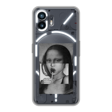 Силиконовый чехол на Nothing Phone (2) с принтом Мона Лиза Силиконовый чехол на Nothing Phone (2) с принтом Мона Лиза