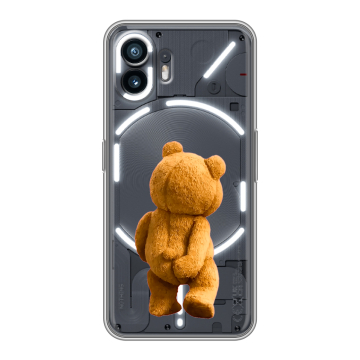 Силиконовый чехол на Nothing Phone (2) с принтом Медведь Силиконовый чехол на Nothing Phone (2) с принтом Медведь