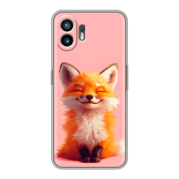 Силиконовый чехол на Nothing Phone (2) с принтом милая лиса Силиконовый чехол на Nothing Phone (2) с принтом милая лиса