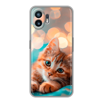 Силиконовый чехол на Nothing Phone (2) с принтом котик Силиконовый чехол на Nothing Phone (2) с принтом котик