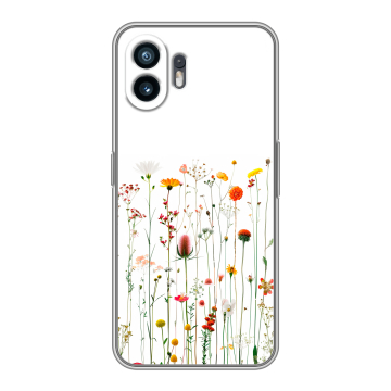 Силиконовый чехол на Nothing Phone (2) с принтом цветы Силиконовый чехол на Nothing Phone (2) с принтом цветы