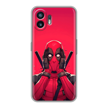 Силиконовый чехол на Nothing Phone (2) с принтом Дедпул Deadpool