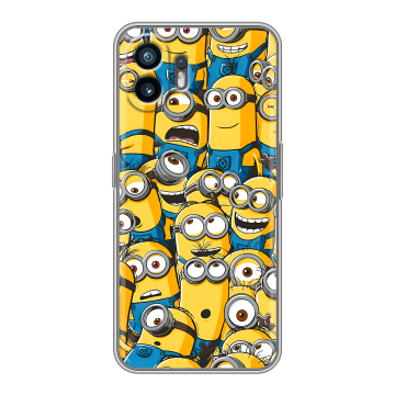 Силиконовый чехол на Nothing Phone (2) с принтом Миньоны Силиконовый чехол на Nothing Phone (2) с принтом Миньоны