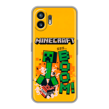 Силиконовый чехол на Nothing Phone (2) с принтом Майнкрафт Minecraft Силиконовый чехол на Nothing Phone (2) с принтом Майнкрафт Minecraft