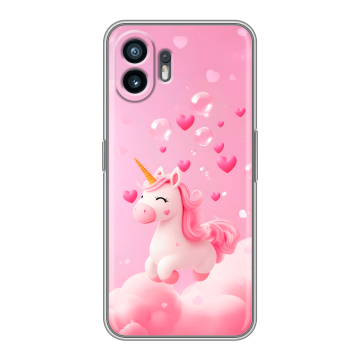 Силиконовый чехол на Nothing Phone (2) с принтом Единорог Силиконовый чехол на Nothing Phone (2) с принтом Единорог