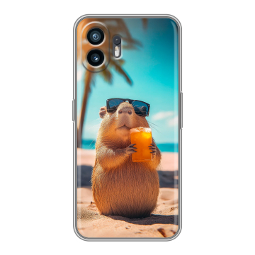 Силиконовый чехол на Nothing Phone (2) с принтом Капибара