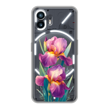 Силиконовый чехол на Nothing Phone (2) с принтом Цветы орхидеи Силиконовый чехол на Nothing Phone (2) с принтом Цветы орхидеи