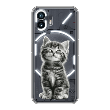 Силиконовый чехол на Nothing Phone (2) с принтом Котенок