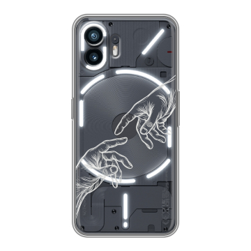 Силиконовый чехол на Nothing Phone (2) с принтом Сотворение мира Силиконовый чехол на Nothing Phone (2) с принтом Сотворение мира