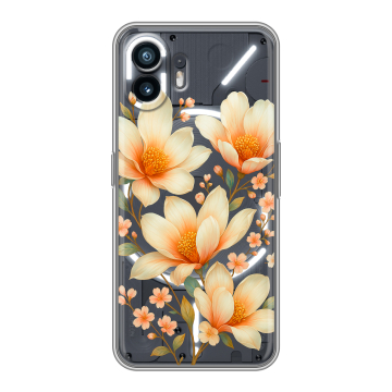 Силиконовый чехол на Nothing Phone (2) с принтом Цветы Силиконовый чехол на Nothing Phone (2) с принтом Цветы