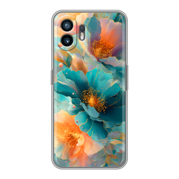 Силиконовый чехол на Nothing Phone (2) с принтом Цветы Силиконовый чехол на Nothing Phone (2) с принтом Цветы