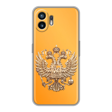 Силиконовый чехол на Nothing Phone (2) с принтом Герб Флаг России