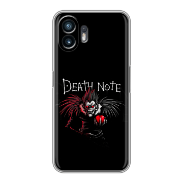 Силиконовый чехол на Nothing Phone (2) с принтом Death note Тетрадь смерти