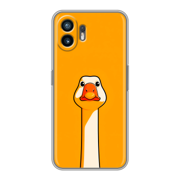 Силиконовый чехол на Nothing Phone (2) с принтом Смешная утка
