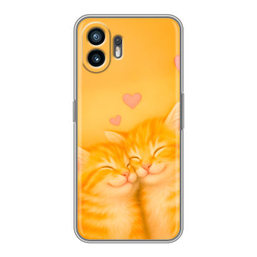 Силиконовый чехол на Nothing Phone (2) с принтом Милые котята Силиконовый чехол на Nothing Phone (2) с принтом Милые котята