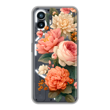 Силиконовый чехол на Nothing Phone (2) с принтом цветы