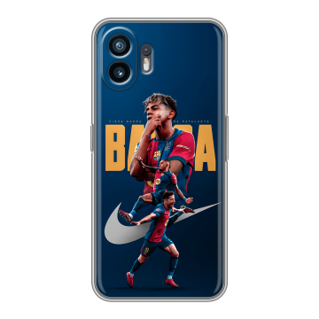 Силиконовый чехол на Nothing Phone (2) с принтом Барселона Barca Yamal Силиконовый чехол на Nothing Phone (2) с принтом Барселона Barca Yamal