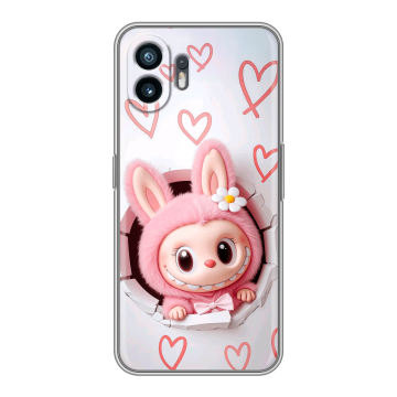 Силиконовый чехол на Nothing Phone (2) с принтом Labubu Лабубу