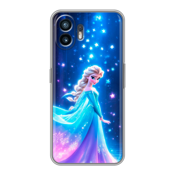 Силиконовый чехол на Nothing Phone (2) с принтом Холодное сердце Frozen Силиконовый чехол на Nothing Phone (2) с принтом Холодное сердце Frozen
