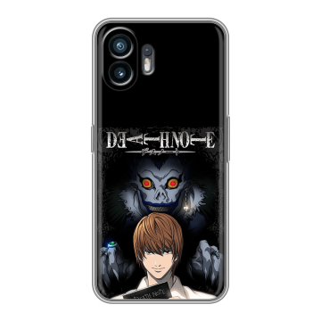 Силиконовый чехол на Nothing Phone (2) с принтом Death note Тетрадь смерти