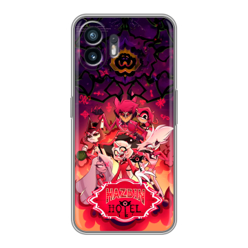 Силиконовый чехол на Nothing Phone (2) с принтом Hazbin Hotel Отель Хазбин Силиконовый чехол на Nothing Phone (2) с принтом Hazbin Hotel Отель Хазбин
