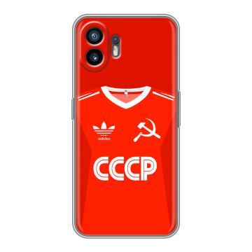 Силиконовый чехол на Nothing Phone (2) с принтом Флаг Герб СССР Силиконовый чехол на Nothing Phone (2) с принтом Флаг Герб СССР