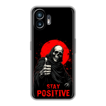 Силиконовый чехол на Nothing Phone (2) с принтом смешной скелет Силиконовый чехол на Nothing Phone (2) с принтом смешной скелет