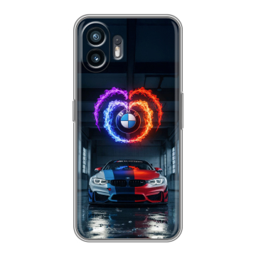 Силиконовый чехол на Nothing Phone (2) с принтом BMW БМВ Силиконовый чехол на Nothing Phone (2) с принтом BMW БМВ