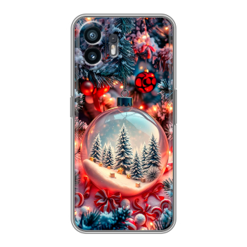 Силиконовый чехол на Nothing Phone (2) с принтом Новый год Силиконовый чехол на Nothing Phone (2) с принтом Новый год