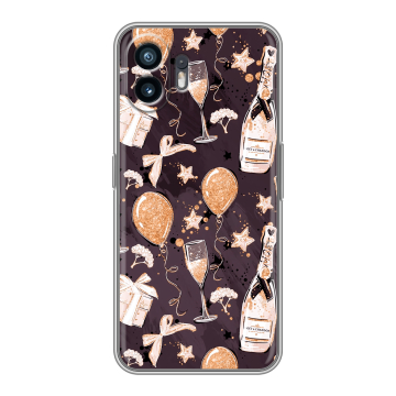 Силиконовый чехол на Nothing Phone (2) с принтом Новый год Силиконовый чехол на Nothing Phone (2) с принтом Новый год