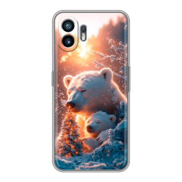 Силиконовый чехол на Nothing Phone (2) с принтом Новый год