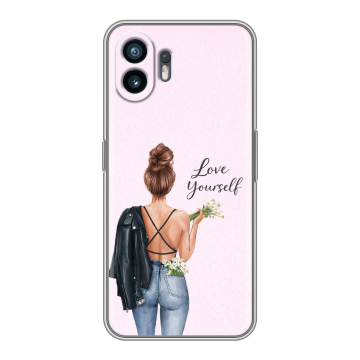 Силиконовый чехол на Nothing Phone (2) с принтом женский Силиконовый чехол на Nothing Phone (2) с принтом женский