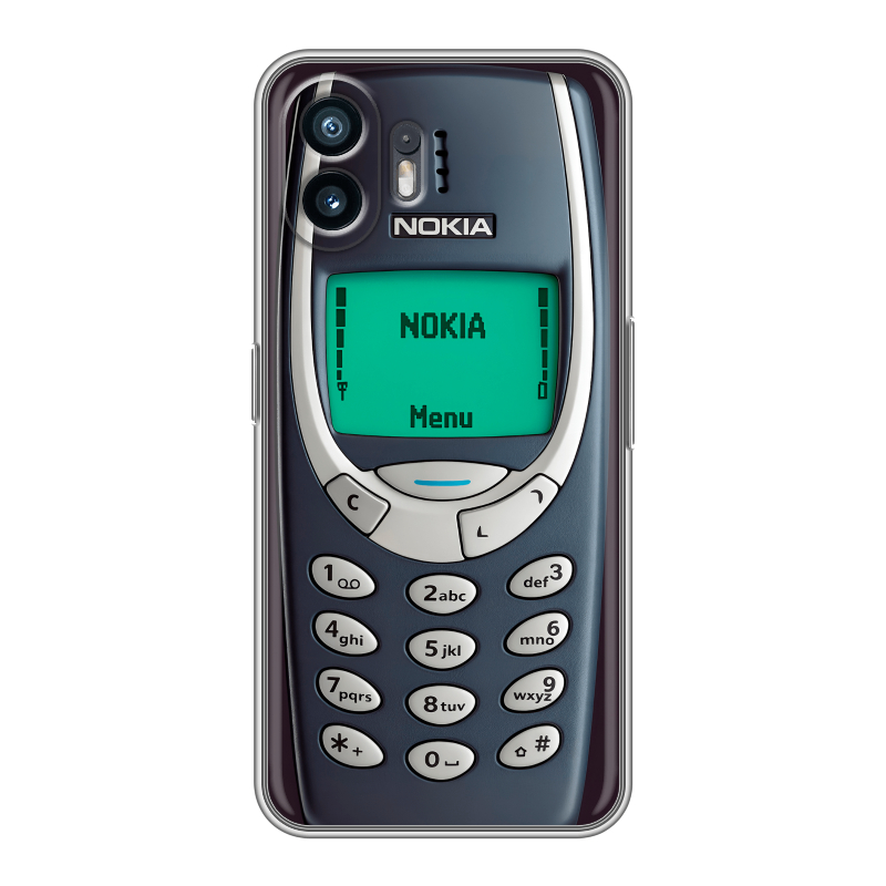 Силиконовый чехол на Nothing Phone (2) с принтом Старый телефон Силиконовый чехол на Nothing Phone (2) с принтом Старый телефон