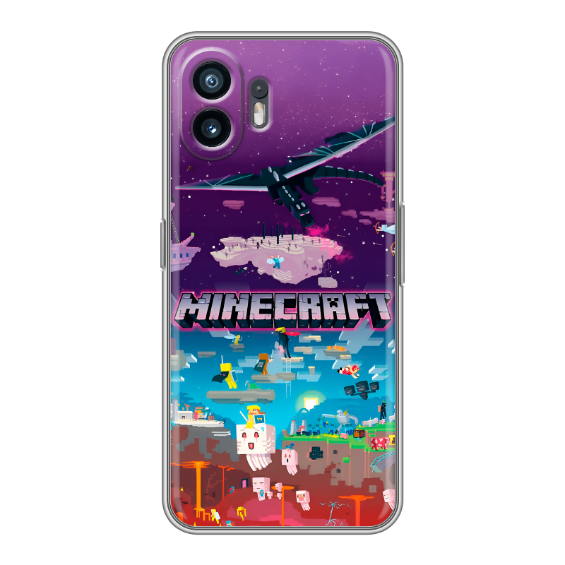 Силиконовый чехол на Nothing Phone (2) с принтом Майнкрафт Minecraft Силиконовый чехол на Nothing Phone (2) с принтом Майнкрафт Minecraft
