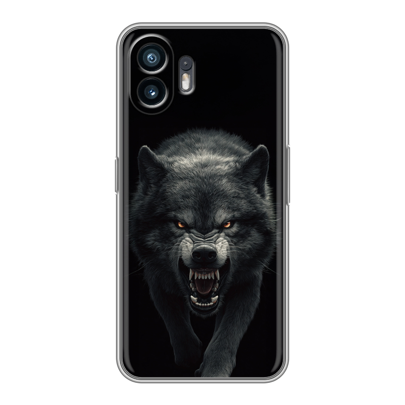 Силиконовый чехол на Nothing Phone (2) с принтом Волк Силиконовый чехол на Nothing Phone (2) с принтом Волк