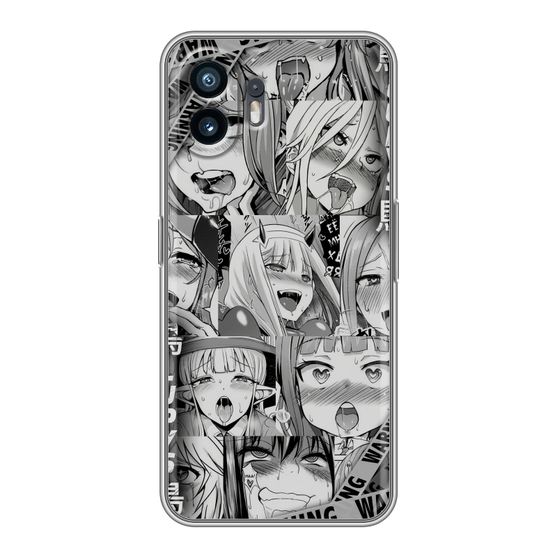 Силиконовый чехол на Nothing Phone (2) с принтом Ahegao Ахегао Аниме Силиконовый чехол на Nothing Phone (2) с принтом Ahegao Ахегао Аниме