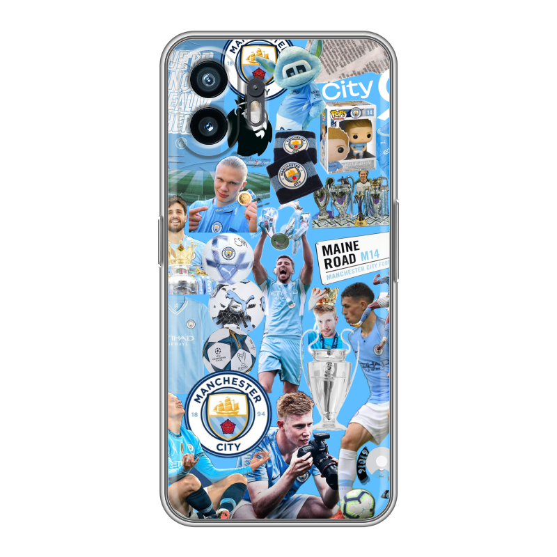 Силиконовый чехол на Nothing Phone (2) с принтом Man City Манчестер Сити Силиконовый чехол на Nothing Phone (2) с принтом Man City Манчестер Сити