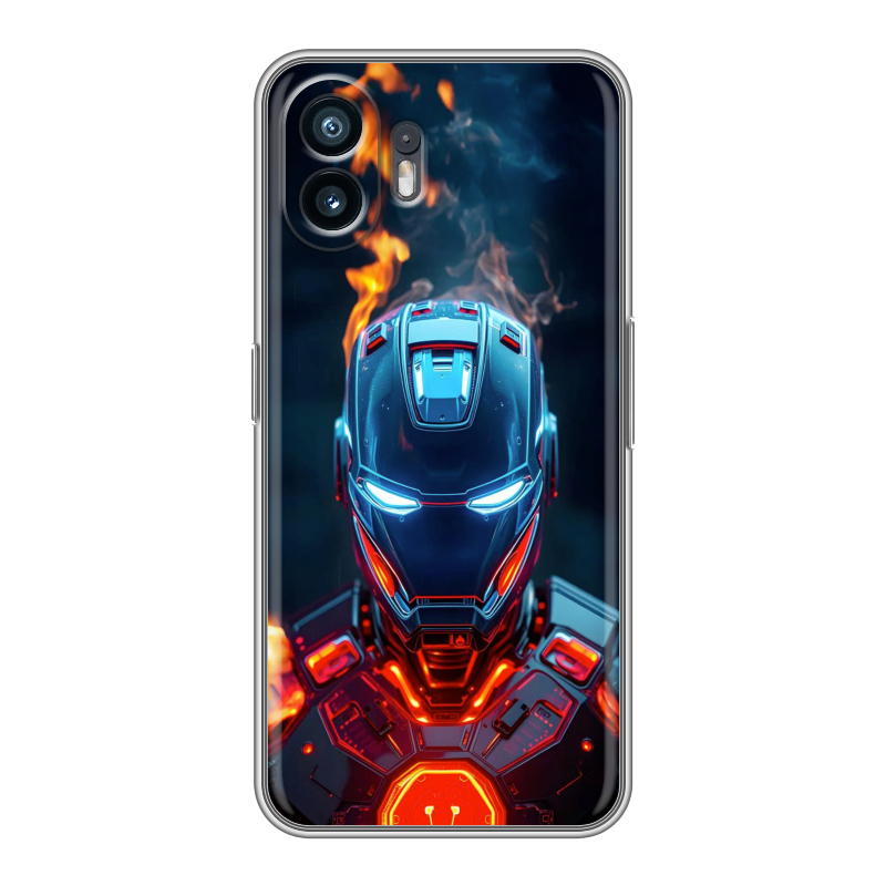 Силиконовый чехол на Nothing Phone (2) с принтом IronMan Железный человек Силиконовый чехол на Nothing Phone (2) с принтом IronMan Железный человек