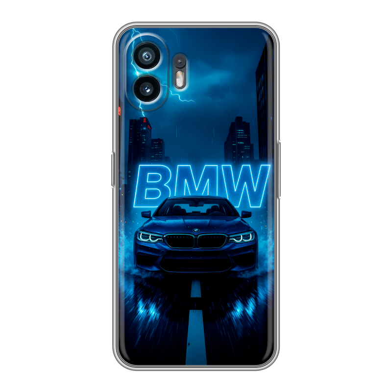 Силиконовый противоударный чехол на Nothing Phone (2) с принтом BMW БМВ Силиконовый противоударный чехол на Nothing Phone (2) с принтом BMW БМВ