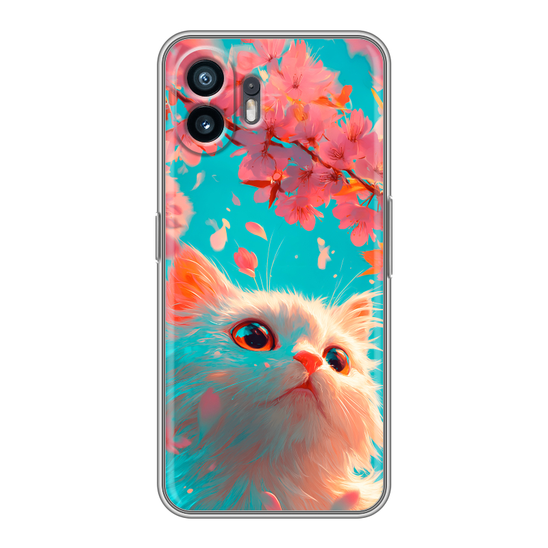 Силиконовый противоударный чехол на Nothing Phone (2) с принтом Красивый кот Силиконовый противоударный чехол на Nothing Phone (2) с принтом Красивый кот