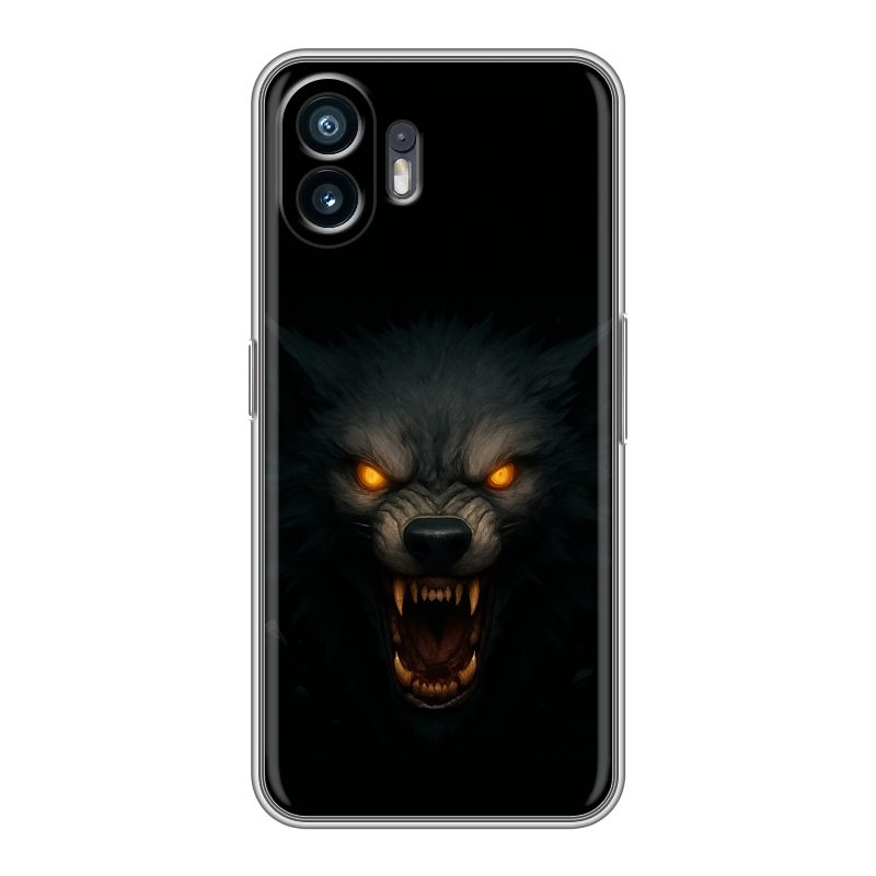 Силиконовый чехол на Nothing Phone (2) с принтом Волк Силиконовый чехол на Nothing Phone (2) с принтом Волк