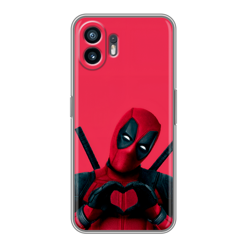Силиконовый противоударный чехол на Nothing Phone (2) с принтом Дедпул Deadpool Силиконовый противоударный чехол на Nothing Phone (2) с принтом Дедпул Deadpool