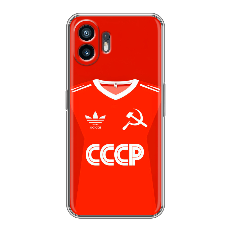 Силиконовый противоударный чехол на Nothing Phone (2) с принтом Флаг Герб СССР Силиконовый противоударный чехол на Nothing Phone (2) с принтом Флаг Герб СССР