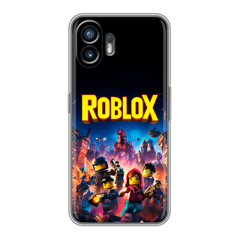 Силиконовый противоударный чехол на Nothing Phone (2) с принтом Roblox Роблокс Силиконовый противоударный чехол на Nothing Phone (2) с принтом Roblox Роблокс