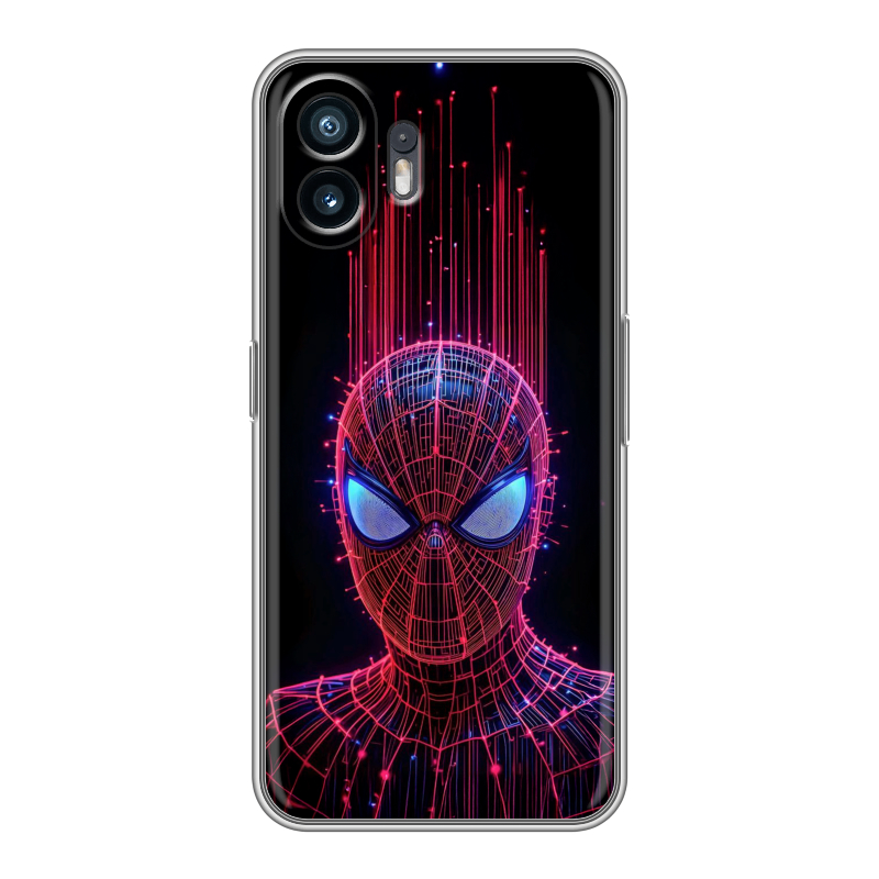Силиконовый противоударный чехол на Nothing Phone (2) с принтом Spiderman Человек паук Силиконовый противоударный чехол на Nothing Phone (2) с принтом Spiderman Человек паук
