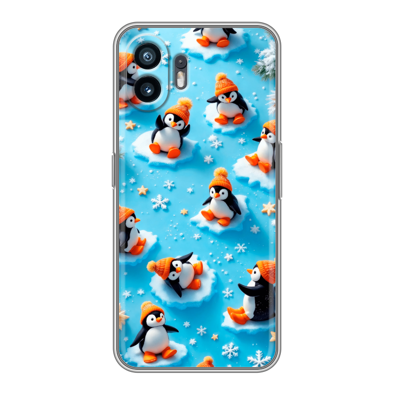 Силиконовый чехол на Nothing Phone (2) с принтом Новый год Силиконовый чехол на Nothing Phone (2) с принтом Новый год