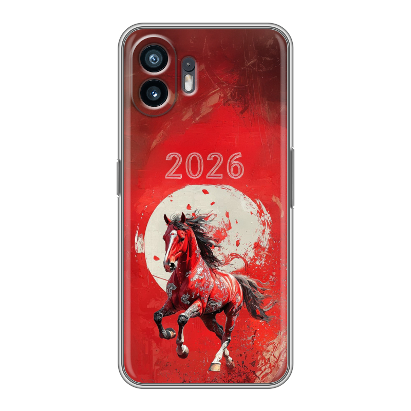 Силиконовый чехол на Nothing Phone (2) с принтом Новый год Силиконовый чехол на Nothing Phone (2) с принтом Новый год