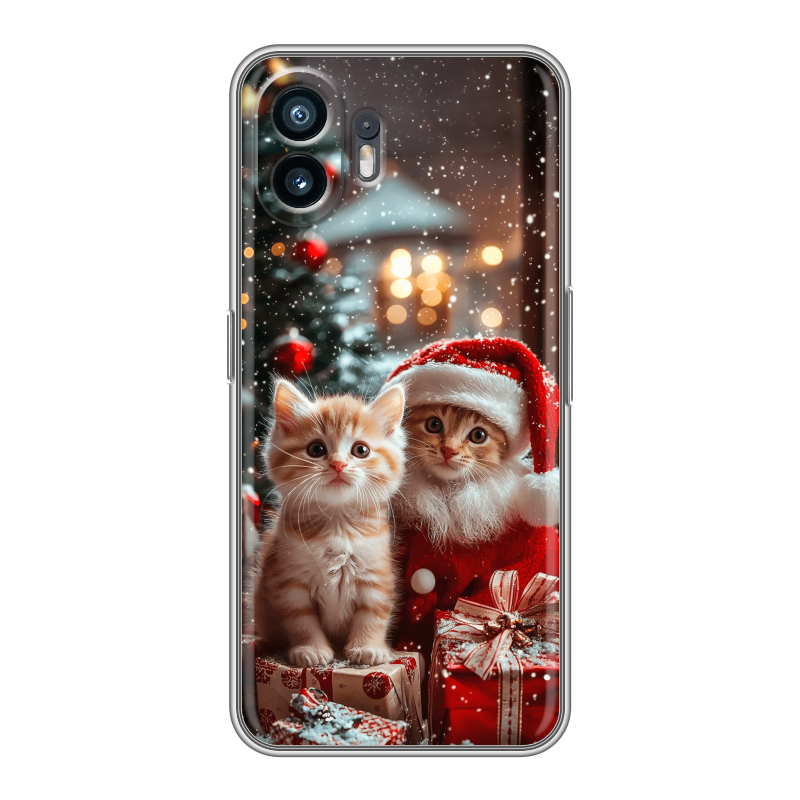 Силиконовый противоударный чехол на Nothing Phone (2) с принтом Новый год Силиконовый противоударный чехол на Nothing Phone (2) с принтом Новый год